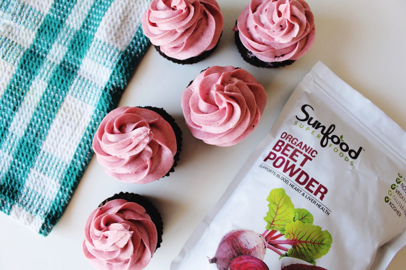 Cacao Superfood Cupcakes with Beet Root Frosting