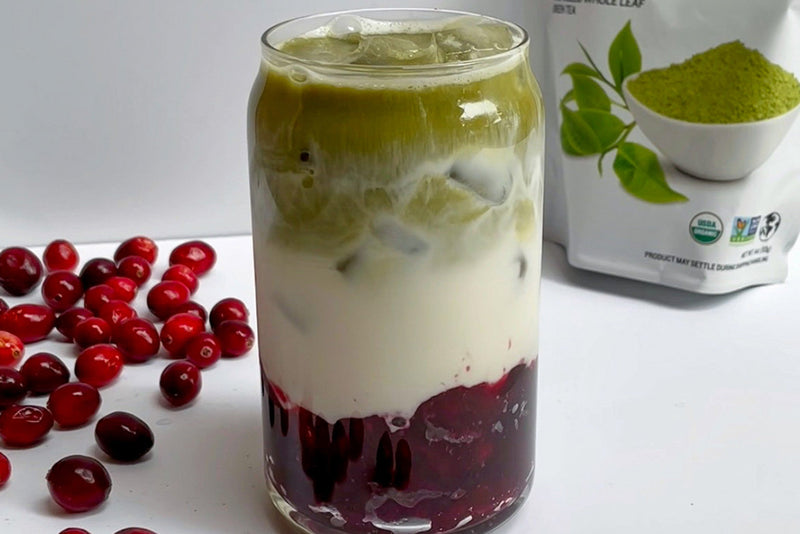 Iced Cranberry Matcha Latte