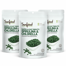 3 Packs of Spirulina & Chlorella Tablets 4 oz. Multipacks