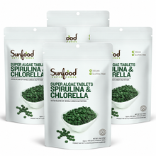 4 Packs of Spirulina & Chlorella Tablets 4 oz. Multipacks