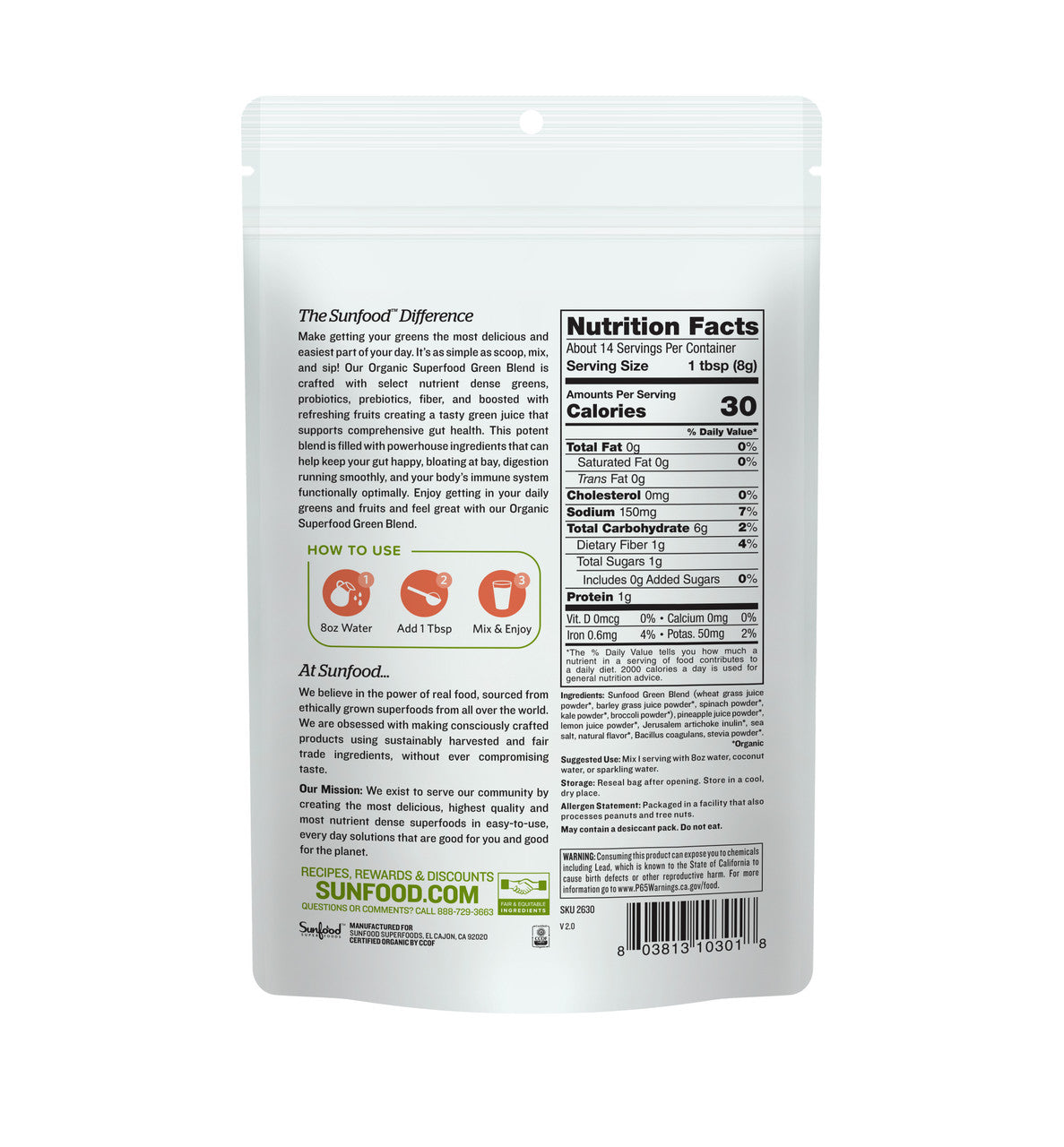 Organic Green Blend, 4oz
